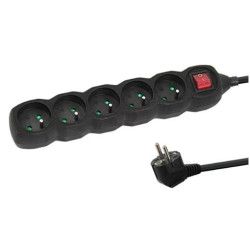 Multipresa tipo e esperanza elk215k 5gn/3m nero [elk215k]