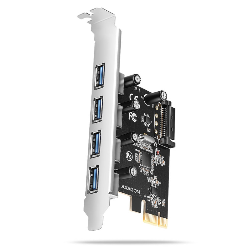 Scheda pcie axagon pceu-430rs 4-porte usb 3.2 gen 1 esterne