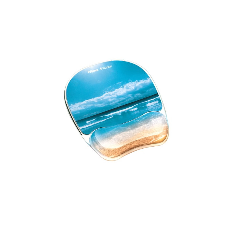 Mousepad fellowes con poggiapolso in gel blu [9179301]