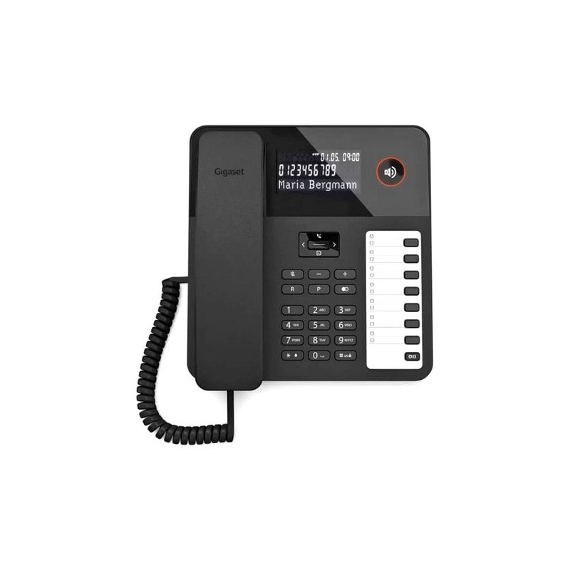 Telefono gigaset desk 600 cablato con display lcd nero [smdesk600n]