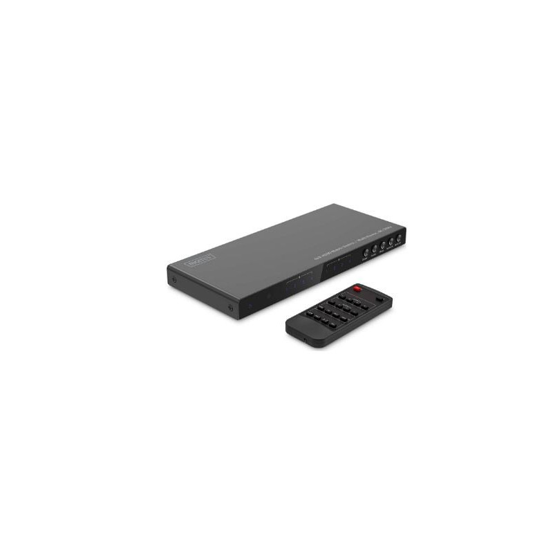 Switch matrice digitus multiviewer hdmi 4 x 2 / 4k/30hz 10gb nero