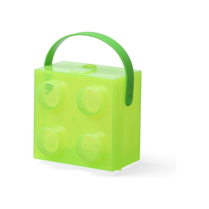 Scatola per gioco lego con maniglia verde chiaro/trasparente [40240008]