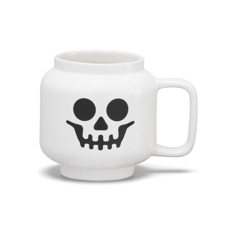 Tazza in ceramica room copenhagen/lego classic testa di scheletro