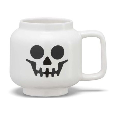 Tazza in ceramica room copenhagen/lego classic testa di scheletro