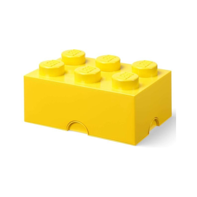 Portaoggetti room copenhagen/lego 18x37.5x25cm/17l/6 perni/giallo