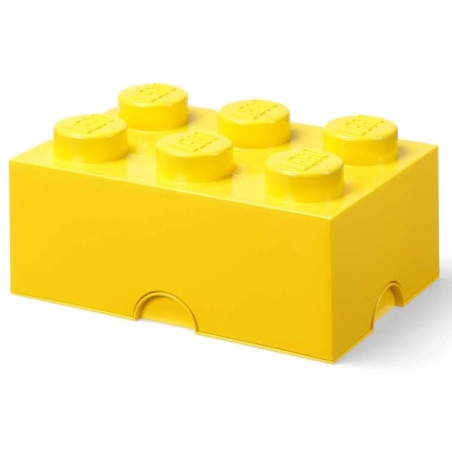 Portaoggetti room copenhagen/lego 18x37.5x25cm/17l/6 perni/giallo
