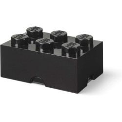 Portaoggetti room copenhagen/lego 18x37.5x25cm/17l/6 perni/nero [40000803]
