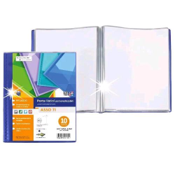 Portalistino sei rota 10 buste 15x21cm 10b blu [57261007]