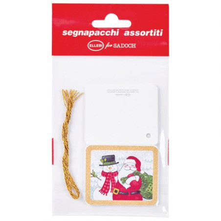 Segnapacchi natalizi saul sadoch biglietti auguri natale 72x6pz assortiti