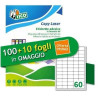 Etichette adesive multiuso tico 100piu10 ff/foglio 37.5x23.5mm/ a4