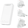 Caricabatterie celly universal 65w bianco [tctraveluni65w]