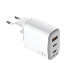 Caricabatteria celly usb-c/usb-a 65w bianco [uptc1usb2usbc65]