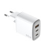 Caricabatteria celly usb-c/usb-a 65w bianco [uptc1usb2usbc65]