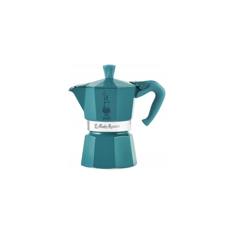 Caffettiera bialetti winter wonderland moka 3 tazze 150ml turchese