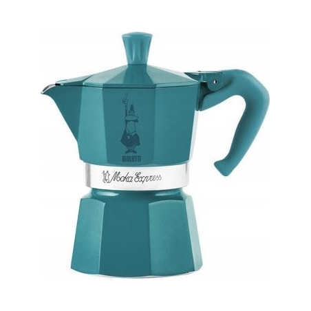 Caffettiera bialetti winter wonderland moka 3 tazze 150ml turchese