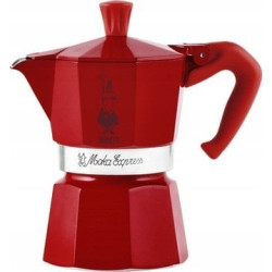 Caffettiera bialetti winter wonderland moka 3 tazze 150ml rosso [moka