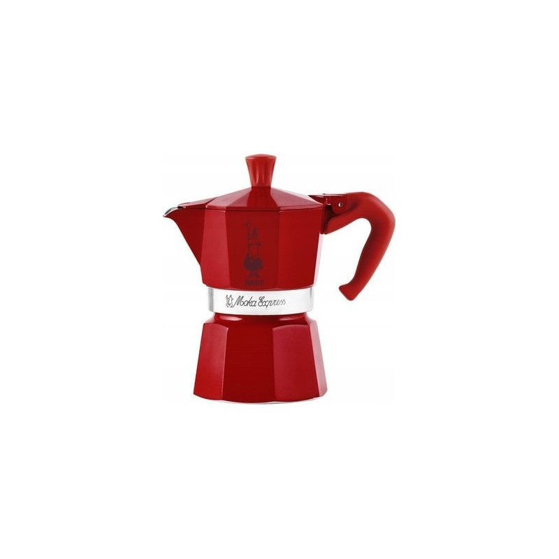 Caffettiera bialetti winter wonderland moka 3 tazze 150ml rosso [moka