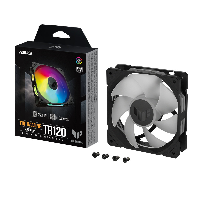 Ventola 120x120 asus tuf gaming tr120 argb fan 12cm nero [90da0090-b09000]