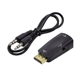 Mini convertitore hdmi / vga femmina gbc con audio nero [14.2800.23]