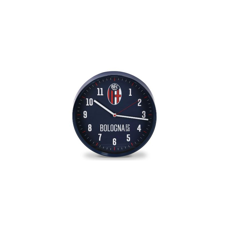 Orologio da parete lowell bologna calcio 30cm plastica blu [00875bo1]