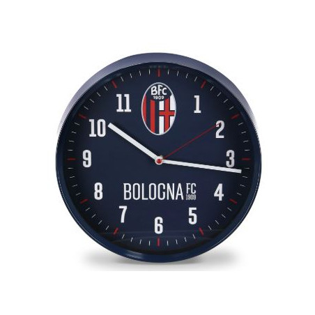 Orologio da parete lowell bologna calcio 30cm plastica blu [00875bo1]