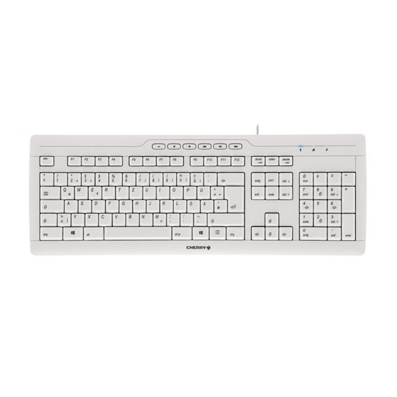 Tastiera cherry stream 3.0 cablato qwerty it grigio [g85-23200it-0]
