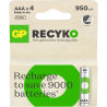 Batterie gp batteries gp recyko ricaricabili aaa 950 mah 4pz