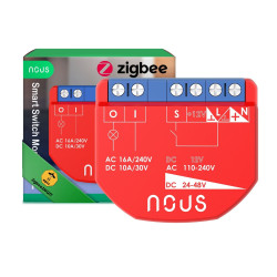 Modulo wifi nous zigbee 3.0 16a 1canale rosso [b1z]