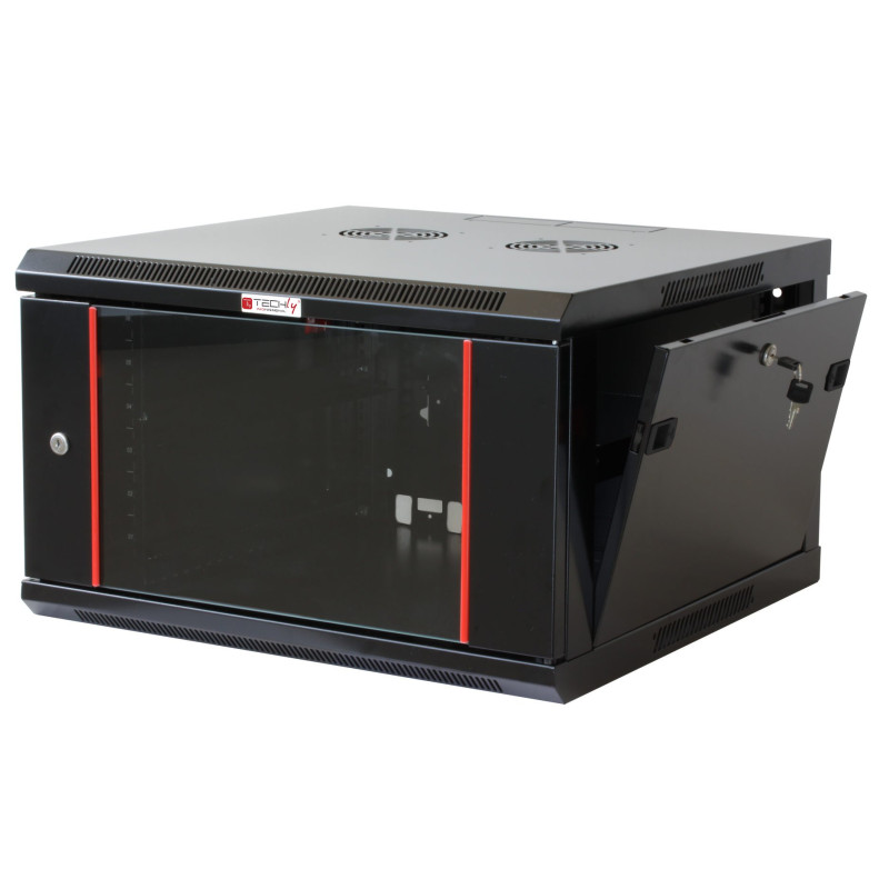 Armadio rack 19'' techly a muro 12u 600mm nero