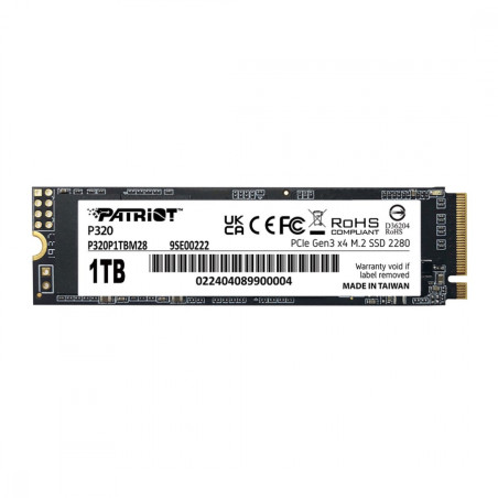 Ssd 512gb patriot viper m.2 pci-ex4 nvme 3gb/s bianco [p320p512gm28]