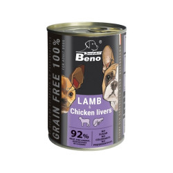 Cibo umido per cani certech super beno con fegatini di pollo 415g