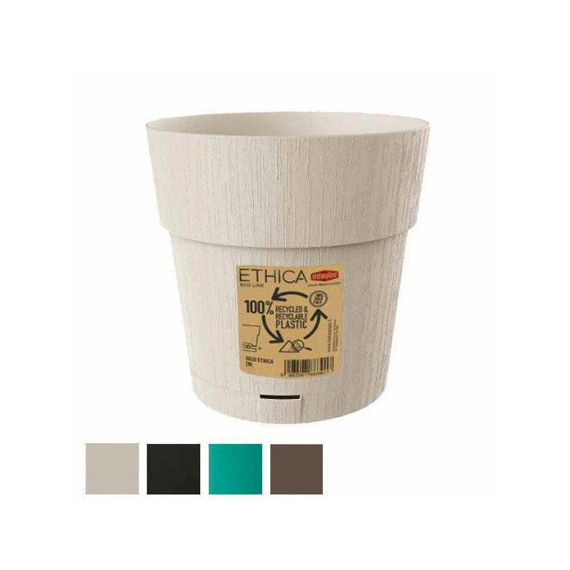 vaso stefanplast ethica tondo riserva acqua 15cm [68016]