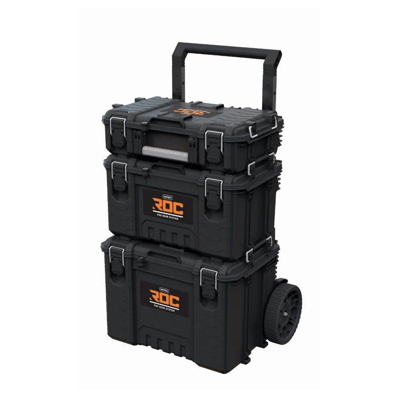 Carrello portautensili modulare keter roc pro gear 2.0 nere 3pz [256982]