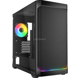 Case sharkoon mk4w rgb strip in vetro temperato mini tower atx nero