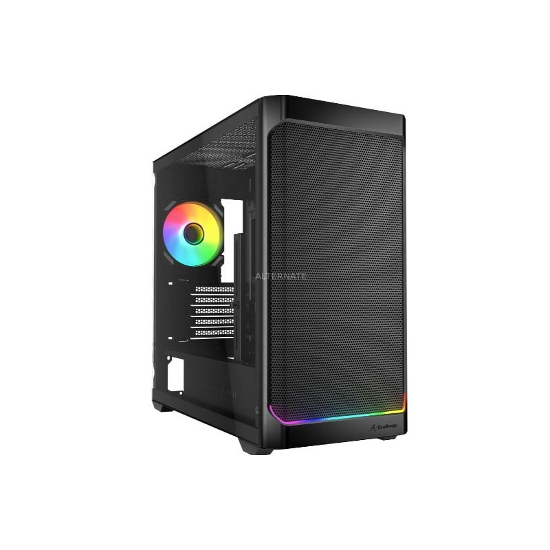 Case sharkoon mk4w rgb strip in vetro temperato mini tower atx nero