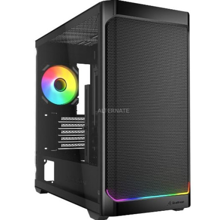 Case sharkoon mk4w rgb strip in vetro temperato mini tower atx nero