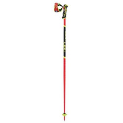 Bastoncini da sci leki wcr sl 3d 120cm/diam.18mm rosso brillante/nero/giallo