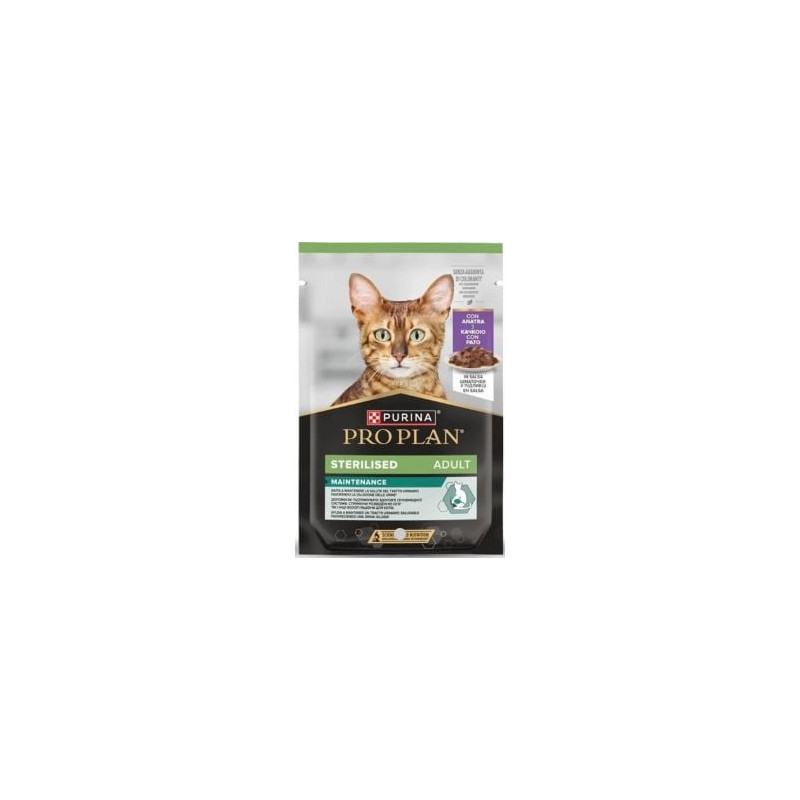 Mangime umido purina nestle pro plan sterilizzato con anatra in salsa