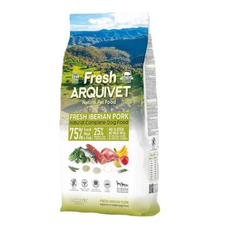 Cibo semiumido per cani arquivet fresco con carne maiale/ocean fish