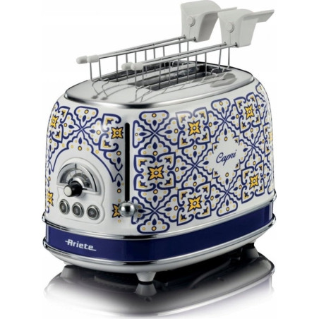 Tostapane ariete 1550c capri 2 fette 810w blu/multicolore