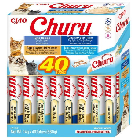 Snack inaba churu variety box tonno per gatti 40x14g