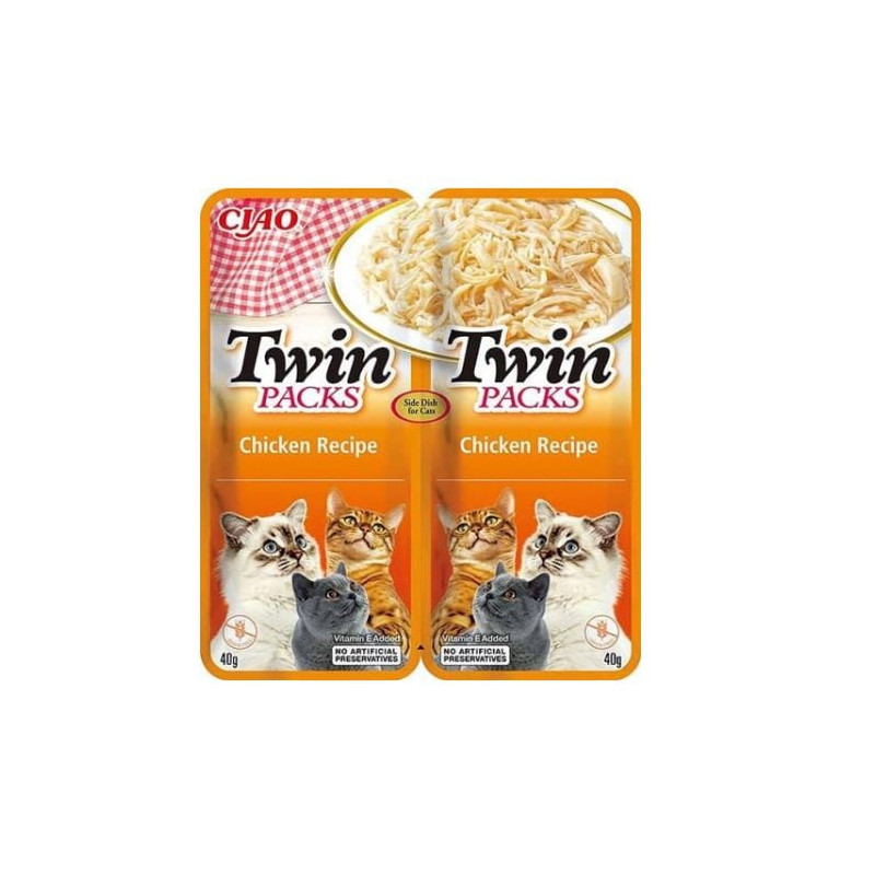 Dolcetti inaba twin packs pollo per gatti 2x40g