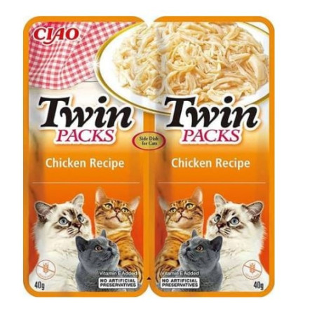 Dolcetti inaba twin packs pollo per gatti 2x40g