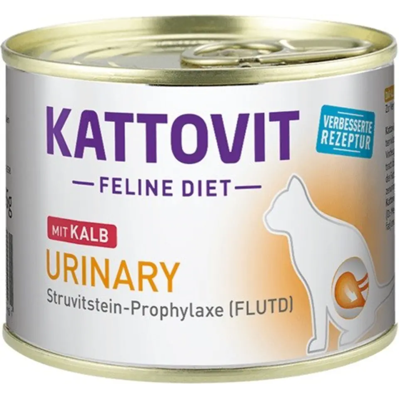 Cibo umido kattovit urinary con vitello per gatti 185g
