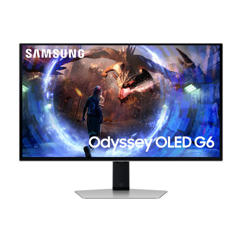 Monitor oled 27'' samsung odyssey g6 ls27dg600suxen qhd 2560x1440/0.03ms/g/argento
