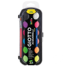 Tempere colorate giotto acquerelli fluo dipinge 12 colori [f351400]