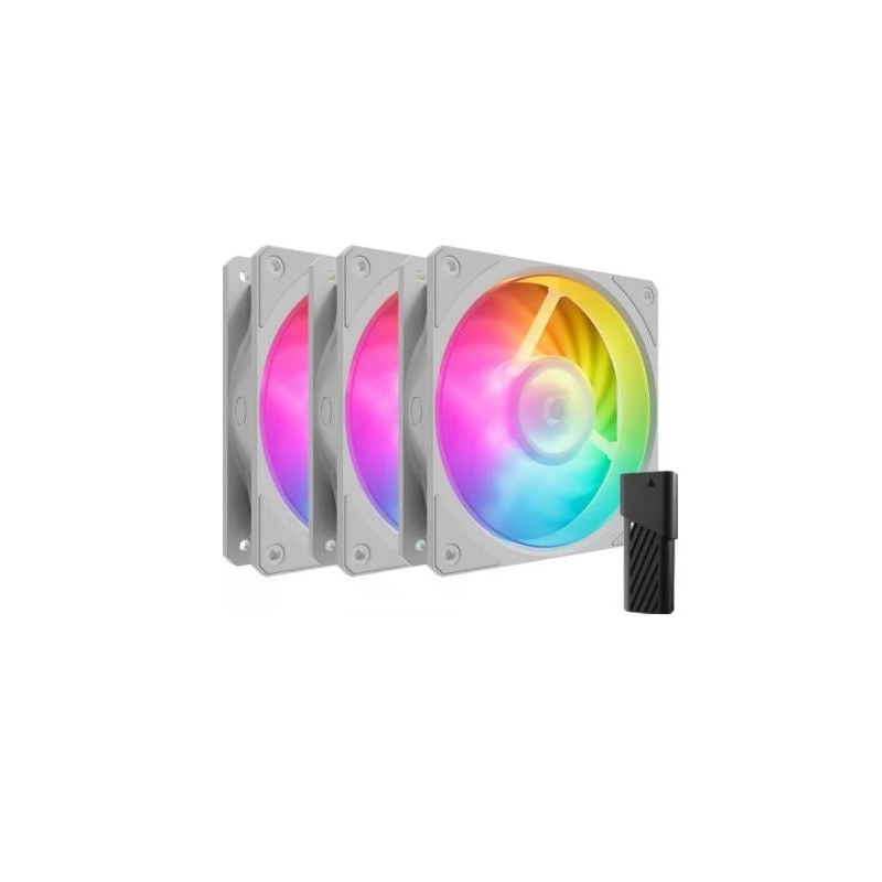 Ventola cooler master mobius 120p argb 120x120x25 bianco [mfz-m2dw-243p2-r1]