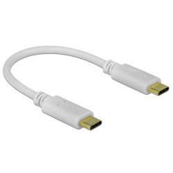 Cavo di ricarica delock spina usb-c 0.15m bianco [85357]