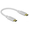 Cavo di ricarica delock spina usb-c 0.15m bianco [85357]