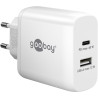 Caricatore rapido goobay doppio usb-c bianco [65410]